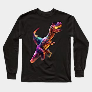 Cat Dinosaur Duel Long Sleeve T-Shirt